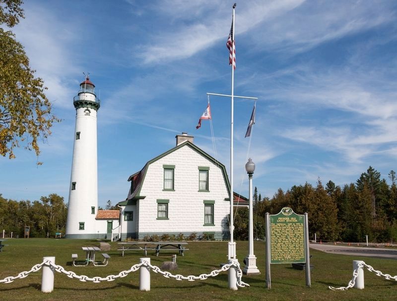 Presque Isle Light Station and Marker. Click for full size. Presque Isle Light Station and Marker image. Click for full size.