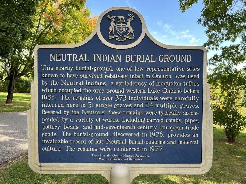 Neutral Indian Burial Ground Marker image. Click for full size.
