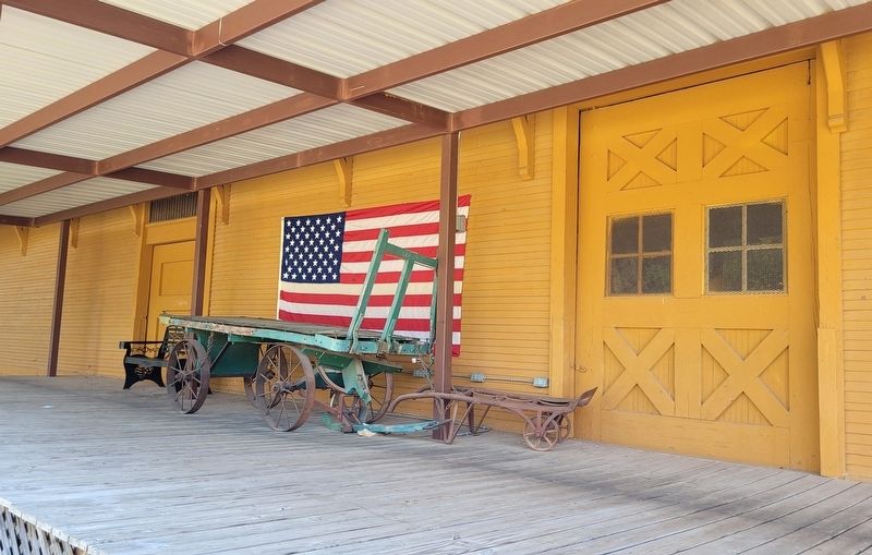 The platform for the Valley Mills Santa Fe Railway Depot image. Click for full size.