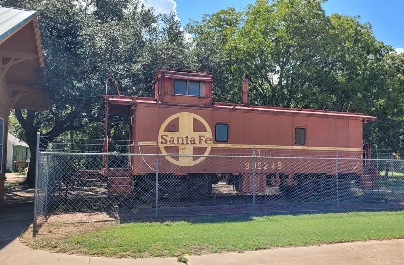 The caboose at the Valley Mills Santa Fe Railway Depot image. Click for full size.