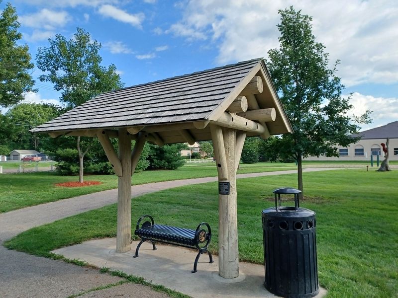 McCormick Park Shelter and Marker. Click for full size. McCormick Park Shelter and Marker image. Click for full size.