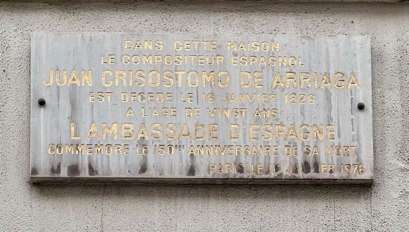 Juan Crisostomo de Arriaga Marker image. Click for full size.