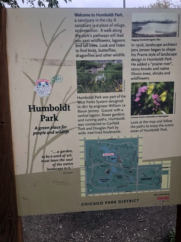 Humboldt Park Marker. Click for full size. Humboldt Park Marker image. Click for full size.