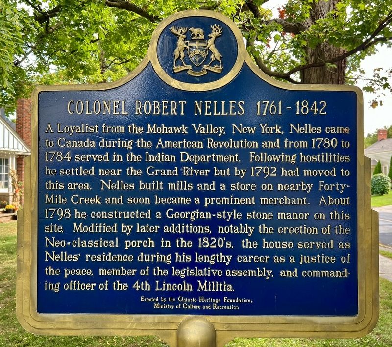 Colonel Robert Nelles 1761-1842 Marker image. Click for full size.