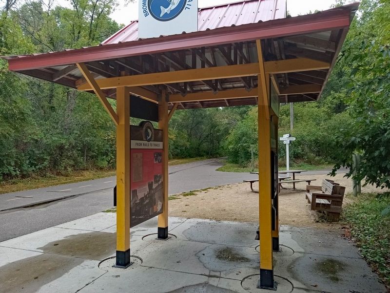 From Rails to Trails Marker at Duluth Junction on the Gateway and Brown's Creek State Trails image. Click for full size.