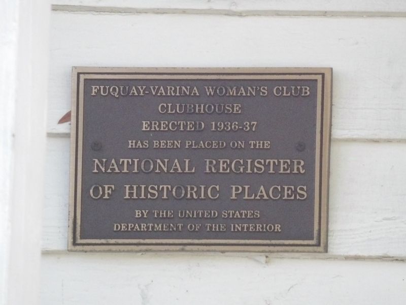 Fuquay-Varina Woman's Club Clubhouse Marker image. Click for full size.