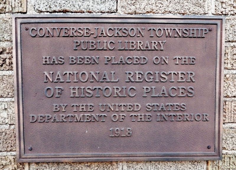 Converse-Jackson Township Public Library Marker image. Click for full size.