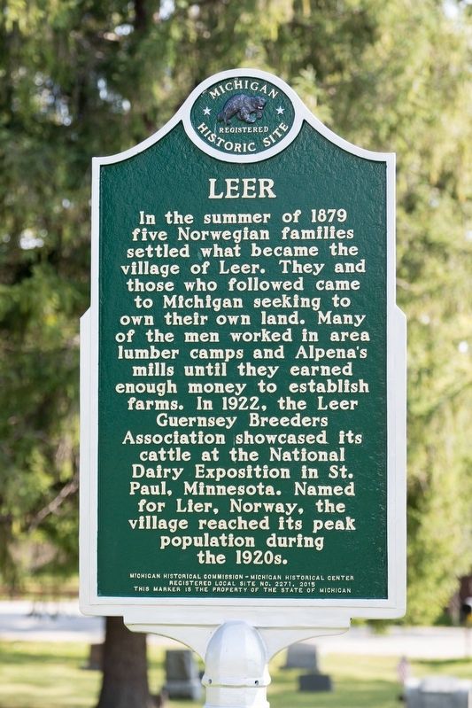 Leer side of marker image. Click for full size.