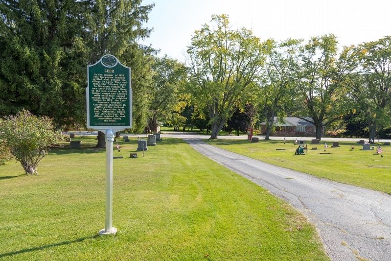 Leer / Norwegian Lutheran Church Marker image. Click for full size.