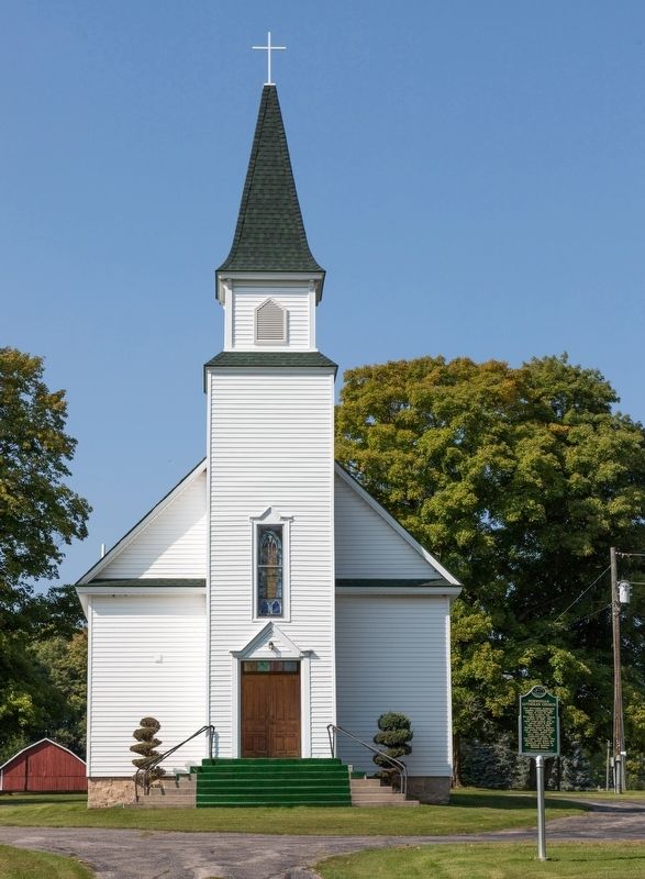 Norwegian Lutheran Church and Marker image. Click for full size.