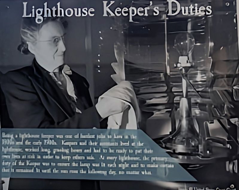 Lighthouse Keepers Duties Marker. Click for full size. Lighthouse Keepers Duties Marker image. Click for full size.