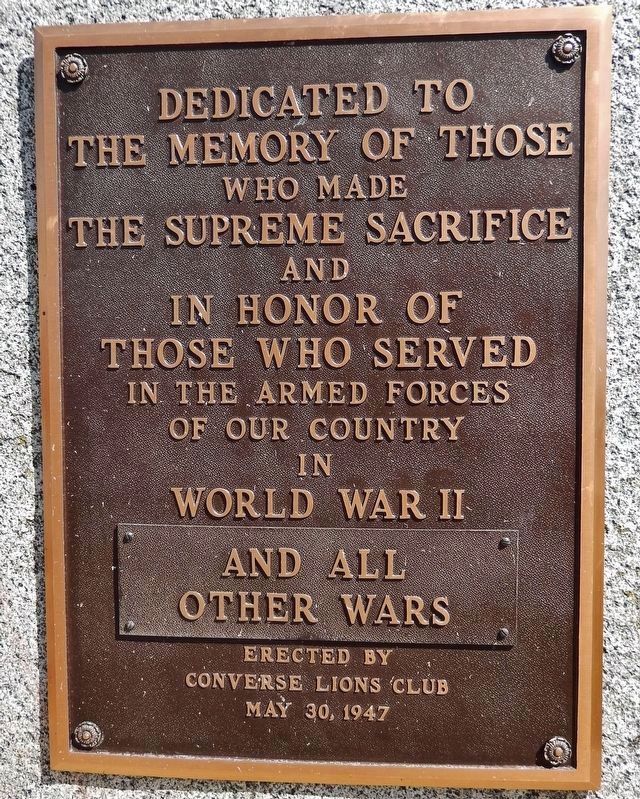 Converse War Memorial image. Click for more information.