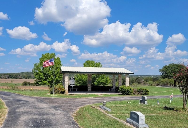 The view of the Valley Mills Cemetery and Marker image. Click for full size.