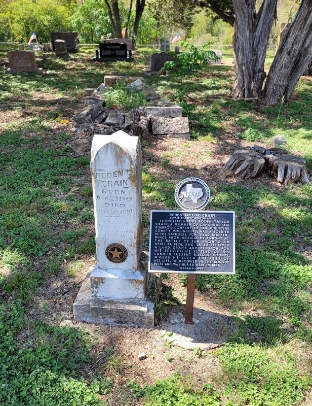 Roden Taylor Crains Gravestone and Marker image. Click for full size.