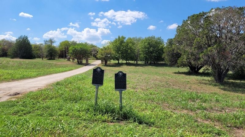 The Gary Cemetery Marker is the left marker of the two markers image. Click for full size.