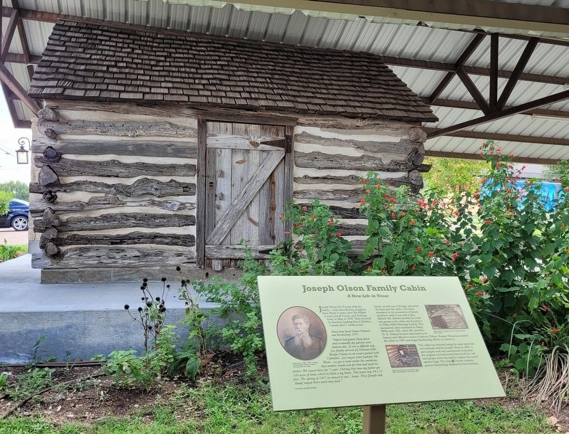 The Joseph Olson Family Cabin and Marker image. Click for full size.