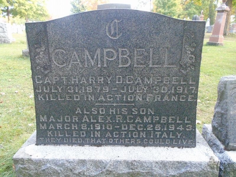 Capt. Harry D. Campbell and Major Alex. R. Campbell Marker image. Click for full size.