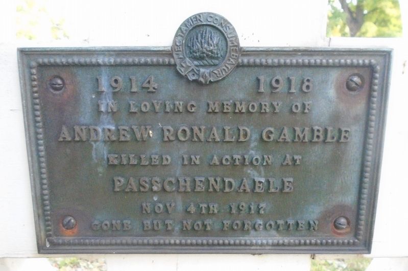 Andrew Ronald Gamble Marker image. Click for full size.