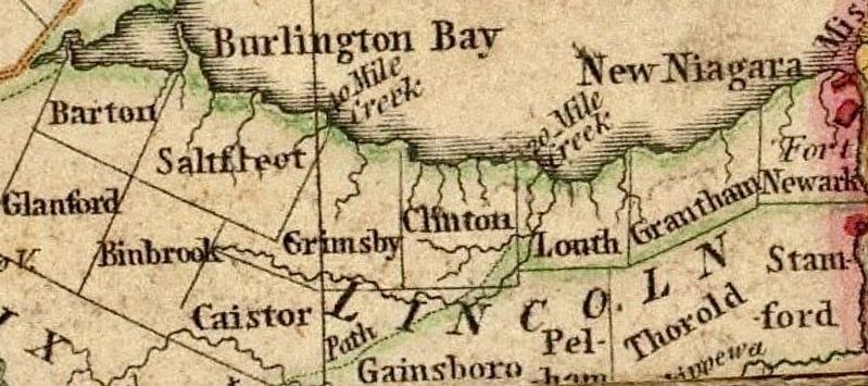 The Niagara Townships, including Grimsby (No. 6), 1800. Click for full size. The Niagara Townships, including Grimsby (No. 6), 1800 image. Click for full size.