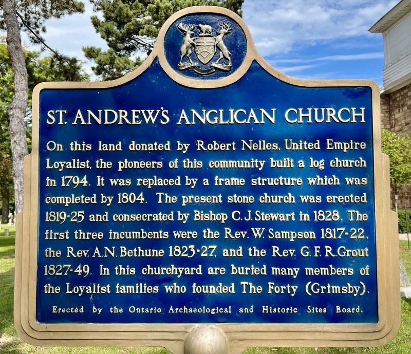 St. Andrew’s Anglican Church Marker. Click for full size. St. Andrew’s Anglican Church Marker image. Click for full size.