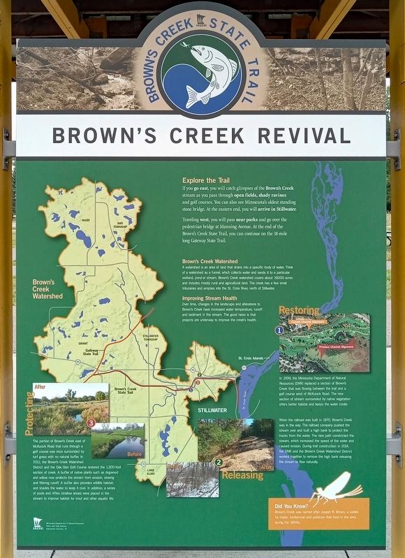 Brown's Creek Revival Marker image. Click for full size.