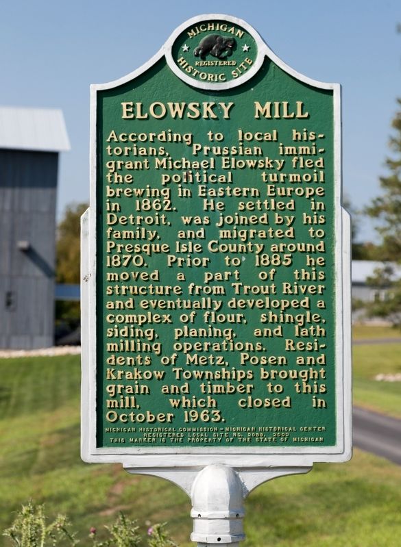 Elowsky Mill Marker image. Click for full size.