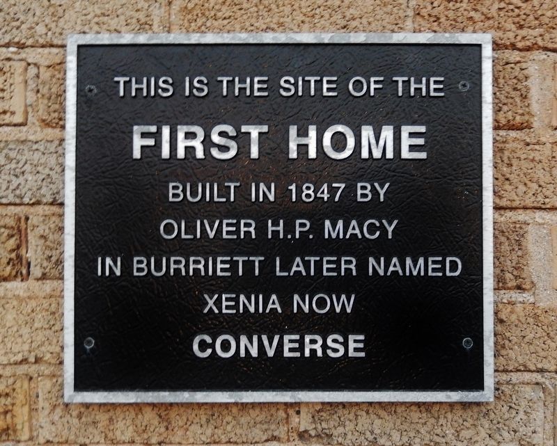 Site of the First Home Marker image. Click for full size.