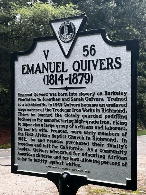 Emanuel Quivers Marker. Click for full size. Emanuel Quivers Marker image. Click for full size.