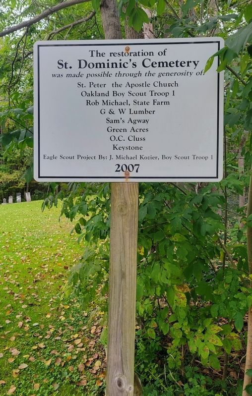 Cemetery Restoration Marker. Click for full size. Cemetery Restoration Marker image. Click for full size.
