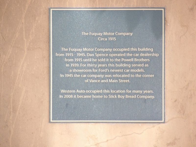 The Fuquay Motor Company Marker image. Click for full size.