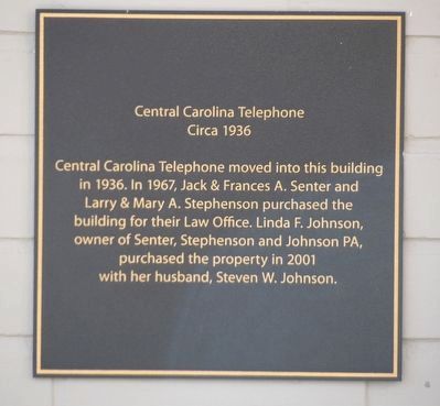 Central Carolina Telephone Marker image. Click for full size.