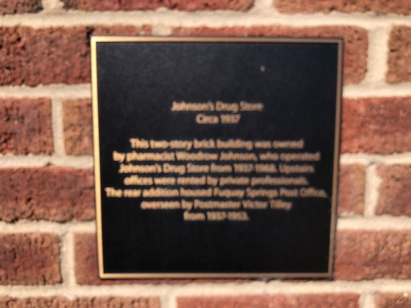 Johnson's Drug Store Marker image. Click for full size.