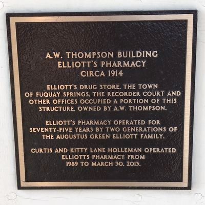 A.W. Thompson Building Marker image. Click for full size.