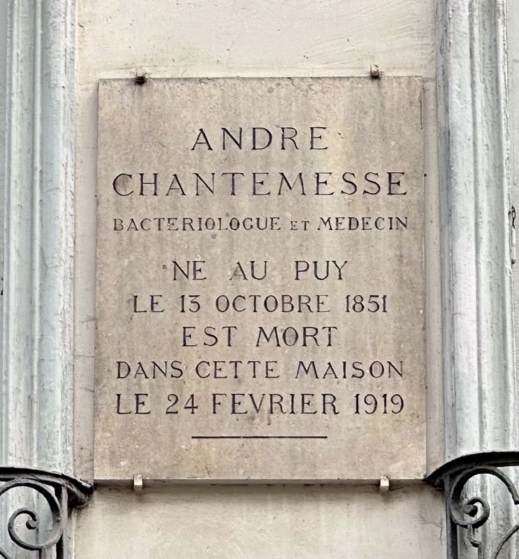 Andre Chantemesse Marker image. Click for full size.