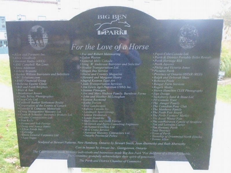 Big Ben Sculpture Sponsors. Click for full size. Big Ben Sculpture Sponsors image. Click for full size.