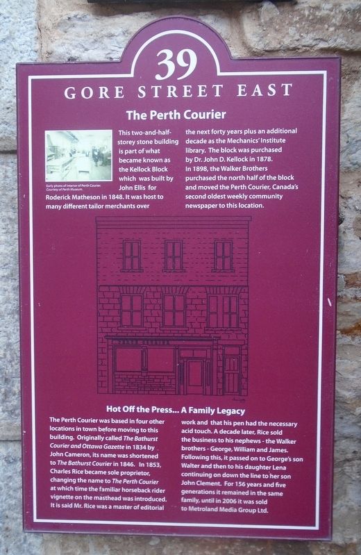 The Perth Courier Marker image. Click for full size.