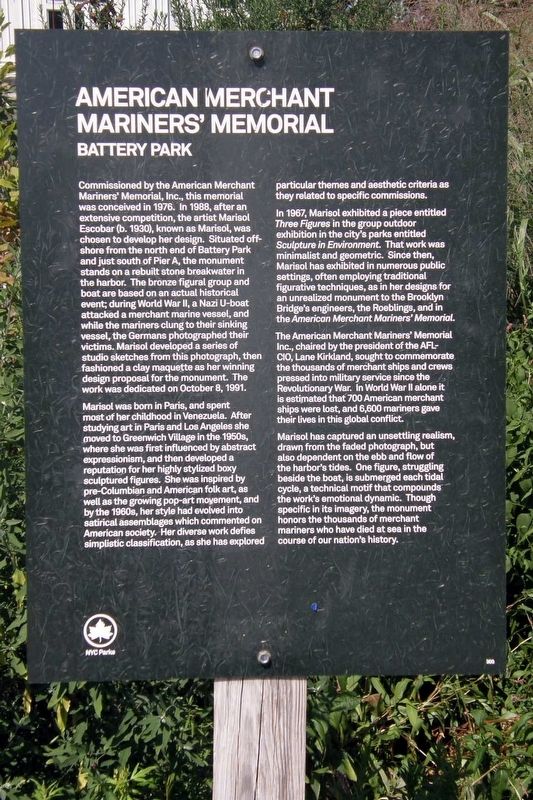American Merchant Mariners' Memorial image. Click for full size.