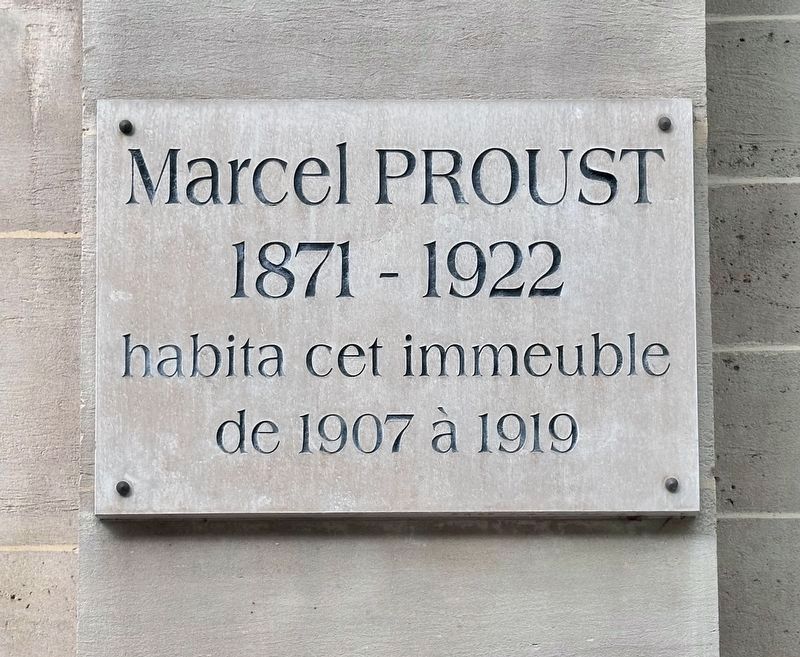 Marcel Proust Marker. Click for full size. Marcel Proust Marker image. Click for full size.