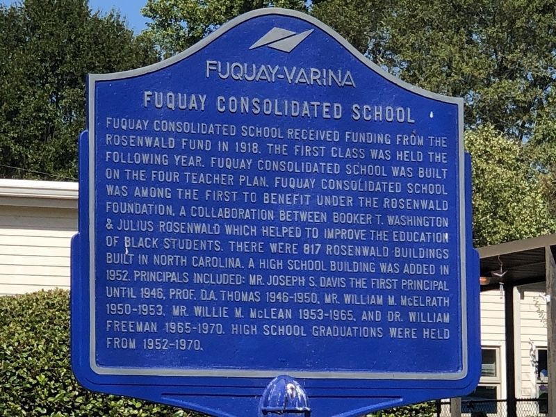 Fuquay Consolidated School Marker image. Click for full size.