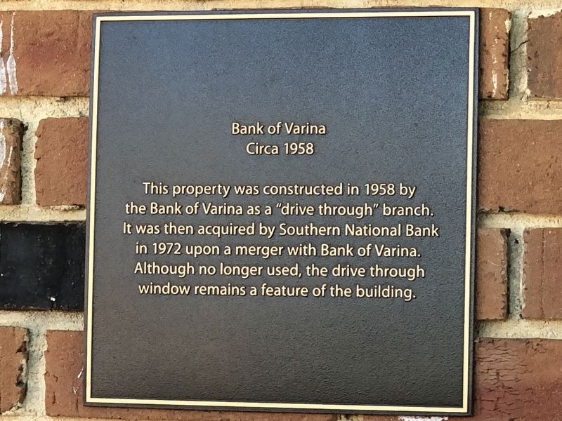 Bank of Varina Marker image. Click for full size.