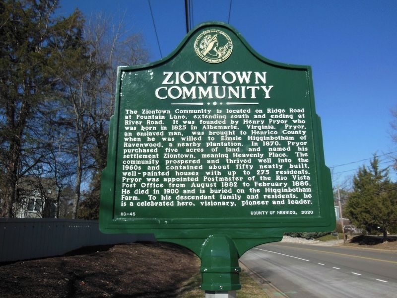 Ziontown Community Marker image. Click for full size.