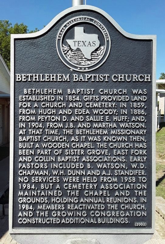 Bethlehem Baptist Church Marker image. Click for full size.
