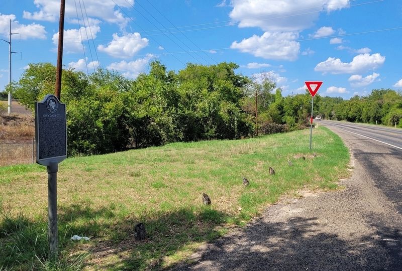The view of the John A. Lomax Marker along the highway. Click for full size. The view of the John A. Lomax Marker along the highway image. Click for full size.