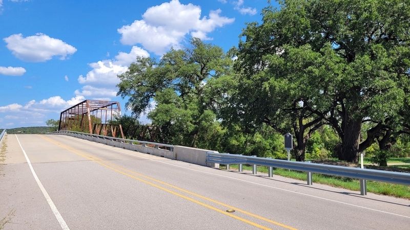 The Clifton Whipple Truss Bridge and Marker image. Click for full size.