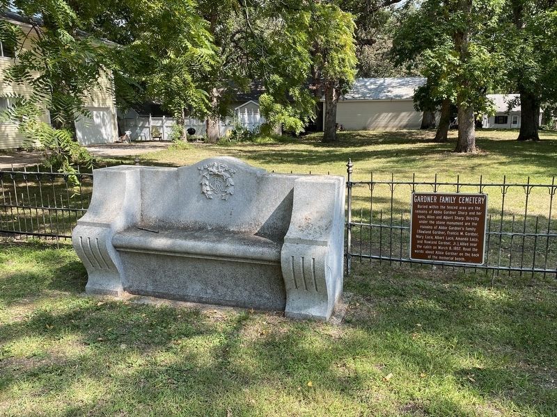Abigail Gardner Sharp Marker & Gardner Family Cemetery Marker image. Click for full size.