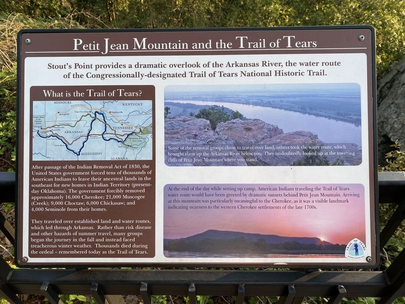Petit Jean Mountain and the Trail of Tears Marker image. Click for full size.