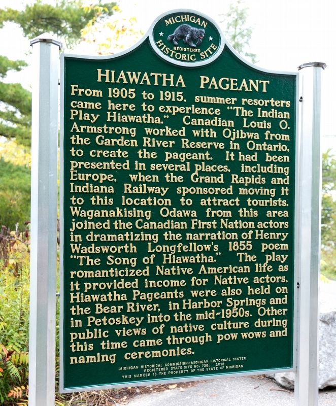Hiawatha Pageant Marker, Side One image. Click for full size.