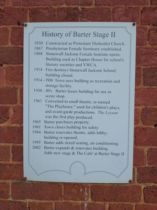History of Barter Stage II Marker image. Click for full size.