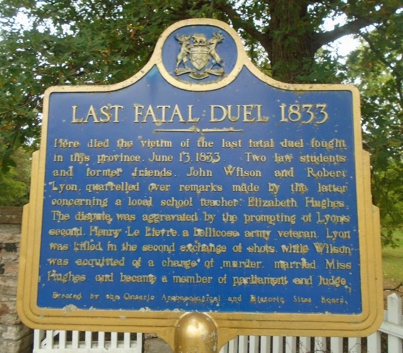 Last Fatal Duel Marker image. Click for full size.