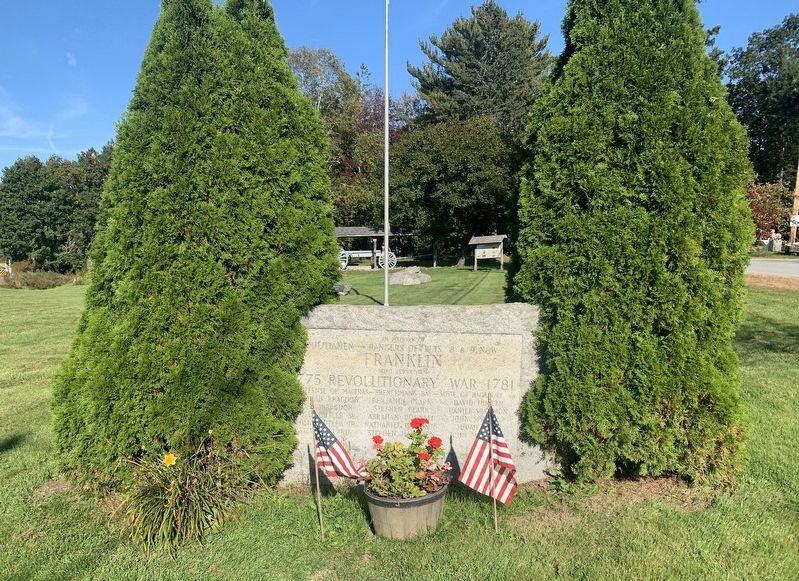 Franklin Revolutionary War Memorial. Click for full size. Franklin Revolutionary War Memorial image. Click for full size.